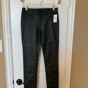 NWT DL1961 Florence Instasculpt Coated Skinny Jeans - black size 27
